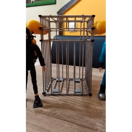 Jaula tiburones 3D